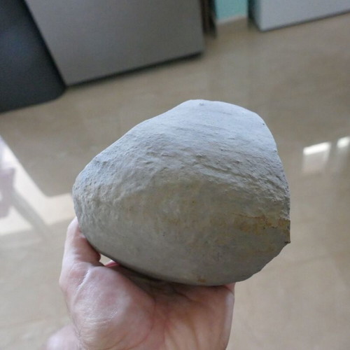 Large calcite geode from Isle of Wight, 1.39 kg, fluorescent under UV light