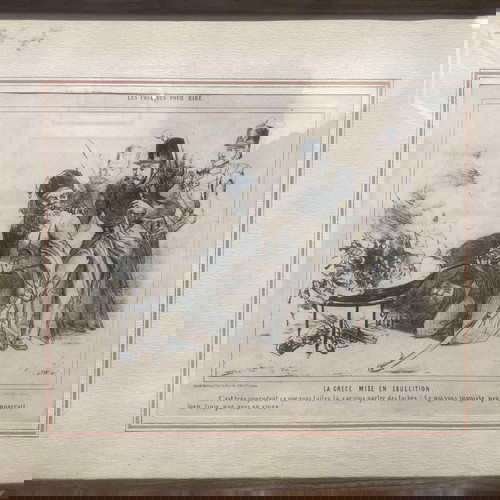 Γελοιογραφία του Charles Vernier 1854 "Η Ελλάδα σε αναταραχή" μεταχειρισμένη