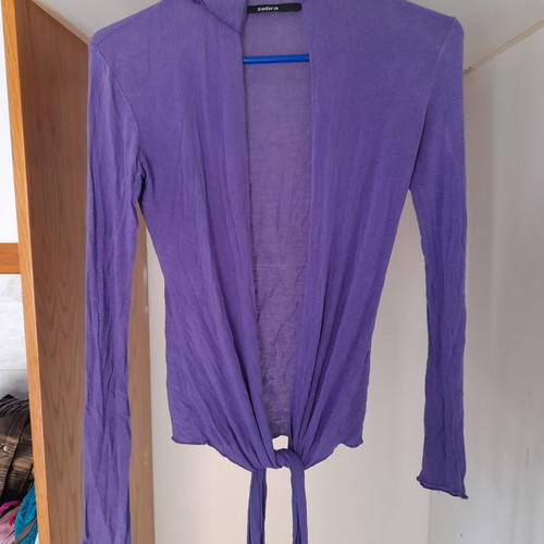 Purple Tie-Front Jacket Size Small