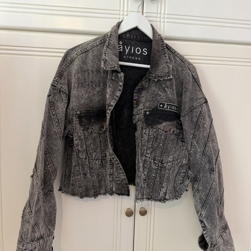 Ayios cropped jacket, grey, one size