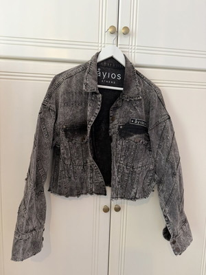 Ayios cropped jacket, grey, one size