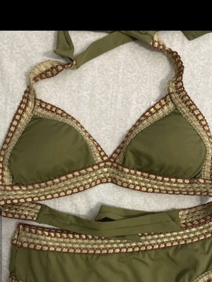 Lida triangle bikini top size S, olive green