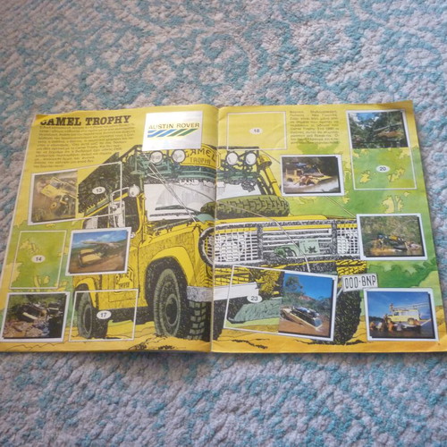 Motor Adventures Panini World Rally sticker album used