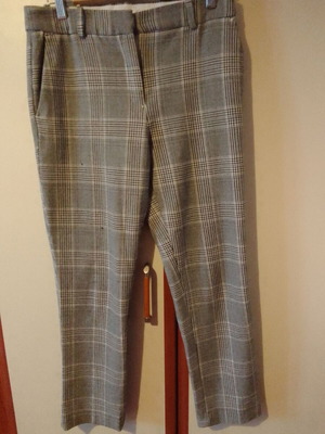 Women's gray checkered pants H&M used No38