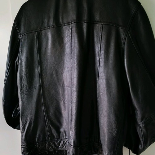 Trapper leather jacket genuine used, size L