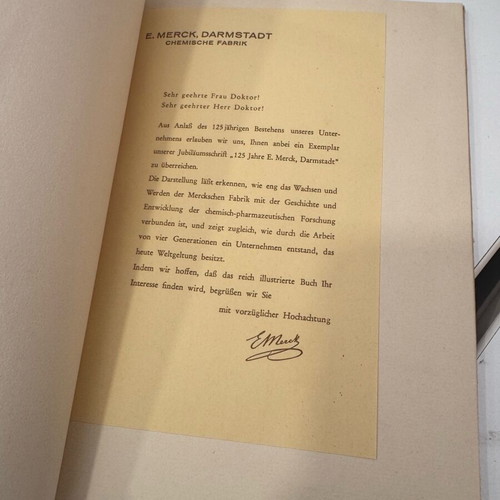 Merck commemorative edition 1952 like new