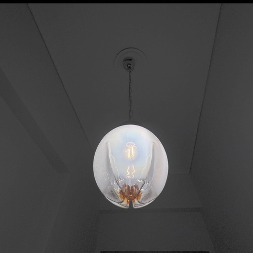 Mid-Century Murano Handmade Glass Pendant Light like new