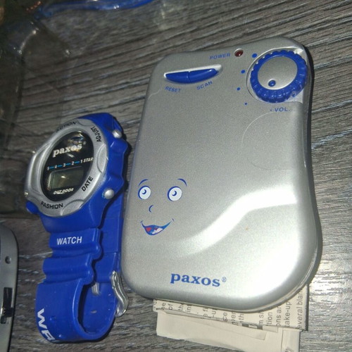Paxos Vintage Set (1989) 'Apithana Dora' camera, radio, watch