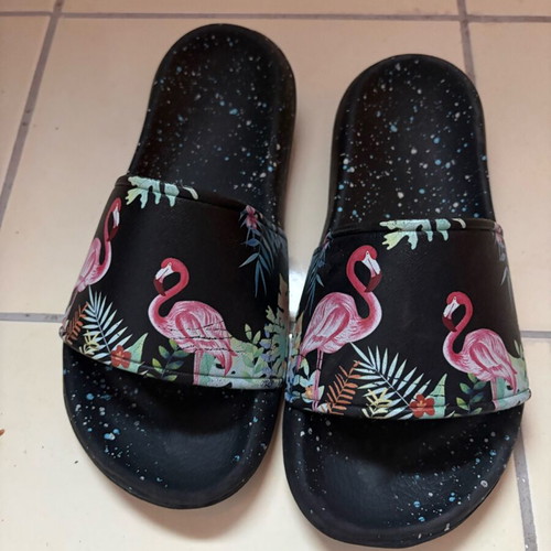 Flamingo slippers sandals size 36 used