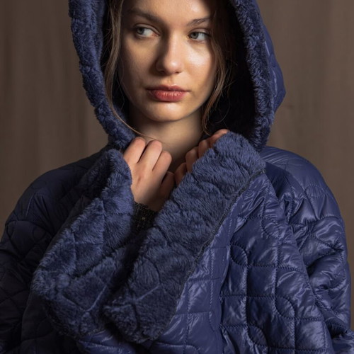 Long purple jacket with hood The Jerkins used