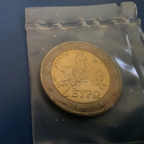 Euro coins set 8 pieces new with 2 euro mint mark error from Greece