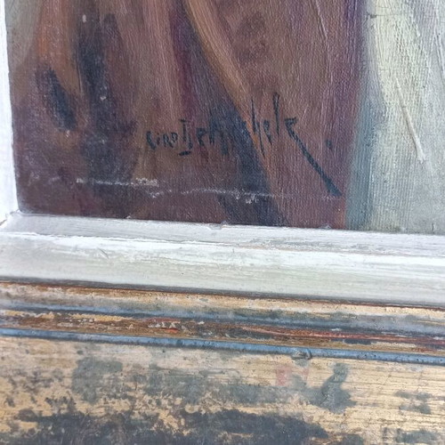 Signed oil painting artwork like new