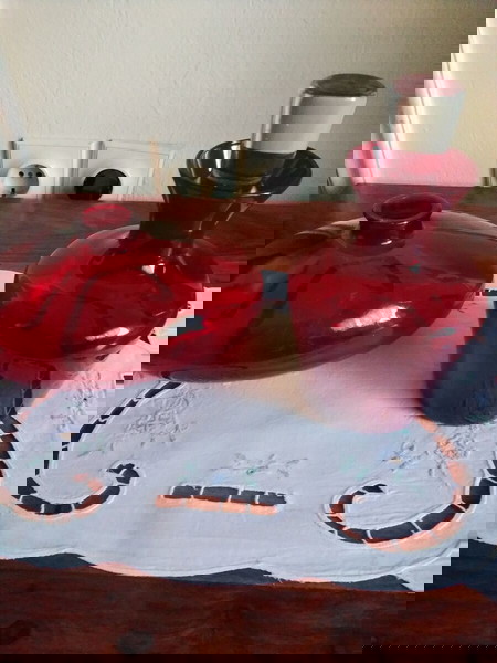 Σετ μπουκάλι και βάζο κόκκινο