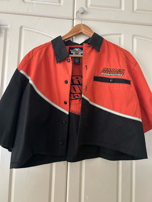 Harley Davidson Cropped Oversized πουκάμισο σαν καινούργιο