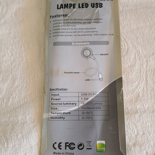 Laptop light new with USB connection