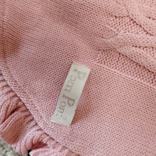 Pom Pom bolero, shirt scarf and hat like new, white and pink