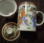 Tea mug with lid like new