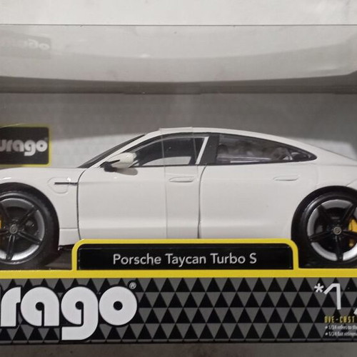 Αυτοκινητάκι Burago Porsche Taycan Turbo S καινούργιο, κλίμακα 1:24