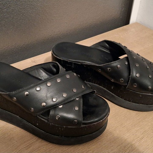 Glamazons women's platform shoes used, black, size 38