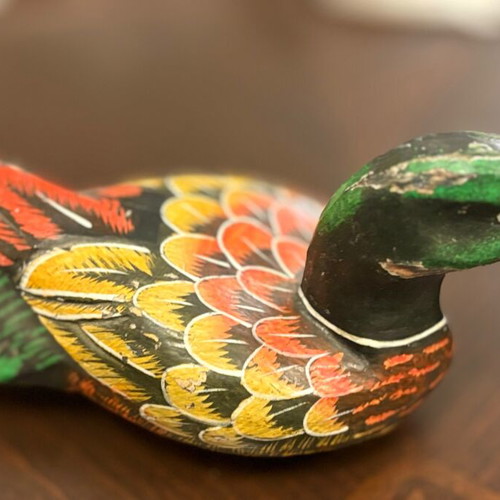 Wooden decorative duck