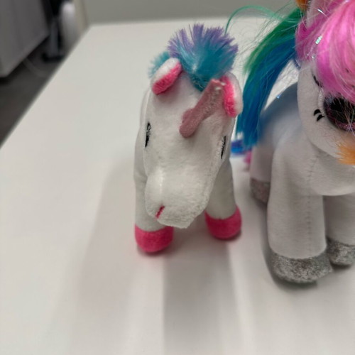 My Little Pony plush toys like new, set of 4 colorful ponies