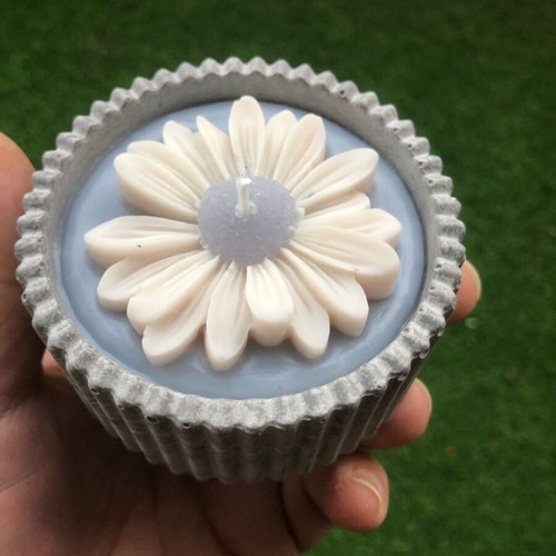 Handmade bomboniere gray-white new
