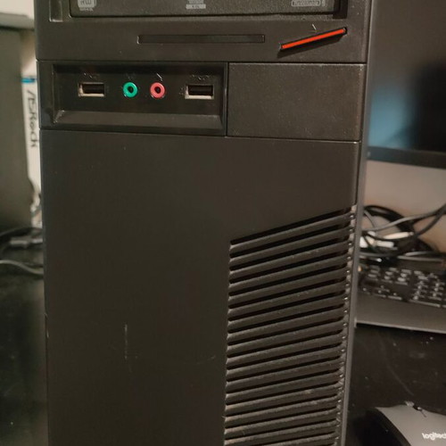 Lenovo M72e ThinkCentre i3 2130 desktop used with 8GB RAM and 120GB SSD, 22-inch Philips LCD