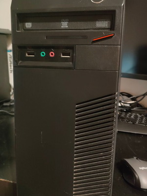 Lenovo M72e ThinkCentre i3 2130 desktop used with 8GB RAM and 120GB SSD, 22-inch Philips LCD