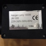 Halogen floodlight 1,000 watt new with extra bulb