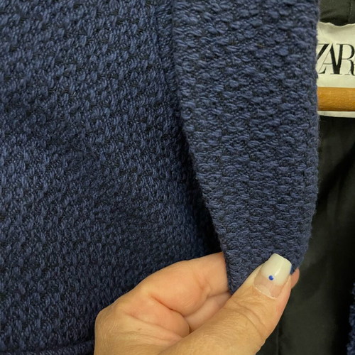 Zara blue oversized jacket coat new, size M