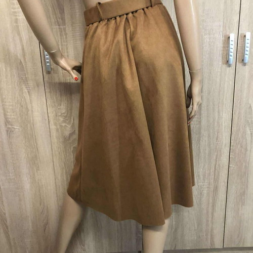 Zara Basic skirt new, size M, brown with belt