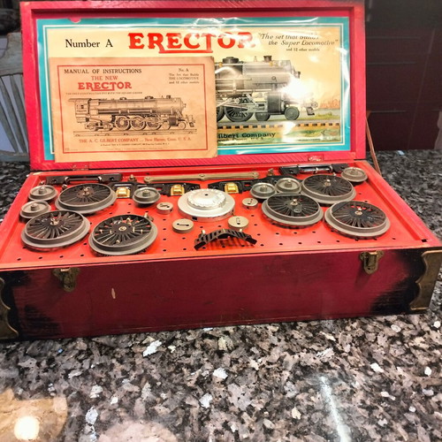 A.C. Gilbert Erector Set No. A vintage complete Hudson locomotive