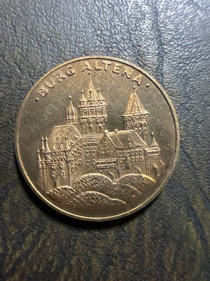 Burg Altena Commemorative Medal new, metal alloy bronze tone