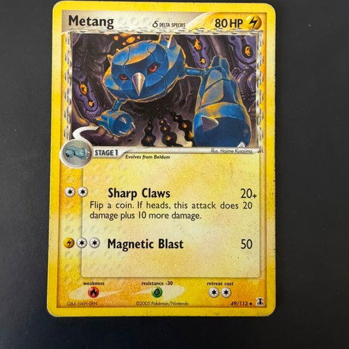 Metang 49 Delta Species Pokemon TCG card like new