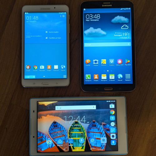 Lot of 3 tablets, Samsung Galaxy Tab 4 with home button issue
