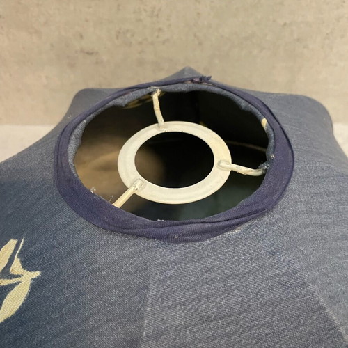 Lamp shade like new, blue with cream flowers