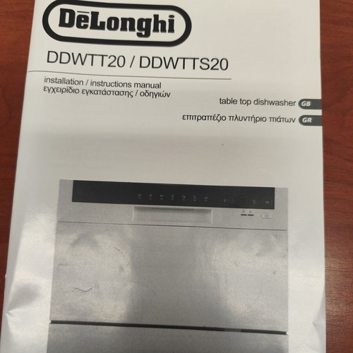 Delonghi DDWTT20 inox countertop dishwasher
