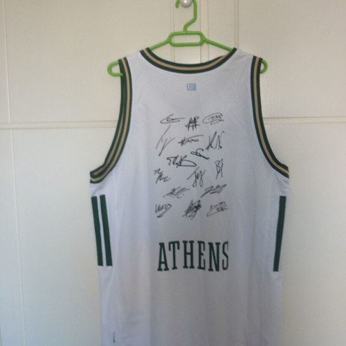 Panathinaikos basketball jersey 2025-2026 Adidas XL new, signed print