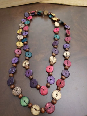 Wooden handmade necklace like new