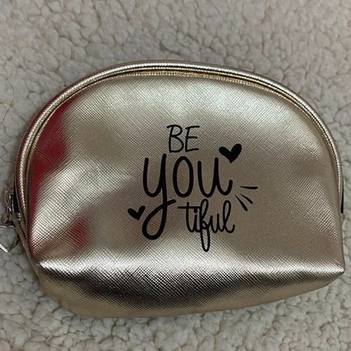 Gold Cosmetic Bag like new