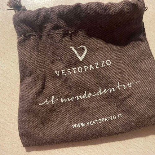 Vesto Pazzo handmade silver-plated hoop earrings used, hypoallergenic