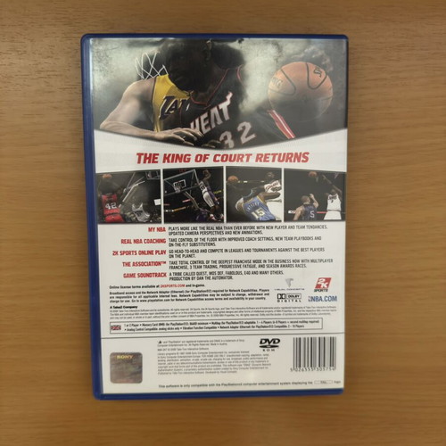 NBA 2K7 PS2 game used, complete in box with manuals