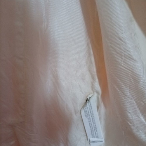 Zara Basic modern long sleeveless jacket with shoulder pads, off-white