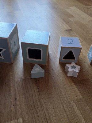 Little Dutch wooden stacking blocks blue used