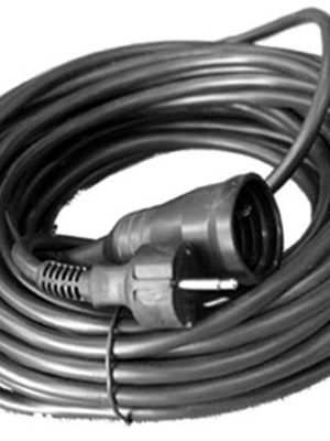 Extension cable 15m 3x1.5mm² black new