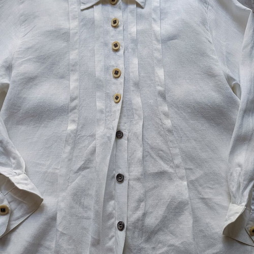 Linen women's shirt Hess, white, size L