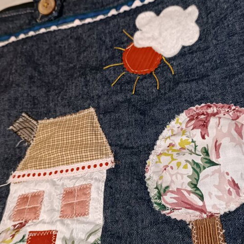 Denim kids bag handmade like new