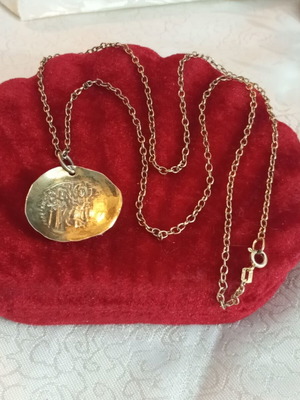 Zolotas 950 Konstantinato Necklace Pendant like new, gold plated