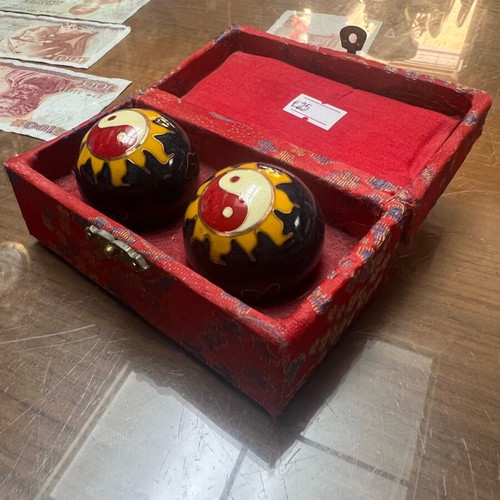 Tai Chi balls used with enamel in fabric case