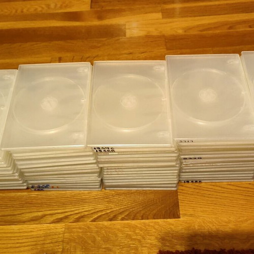 Slim DVD cases used, pack of 128 pieces